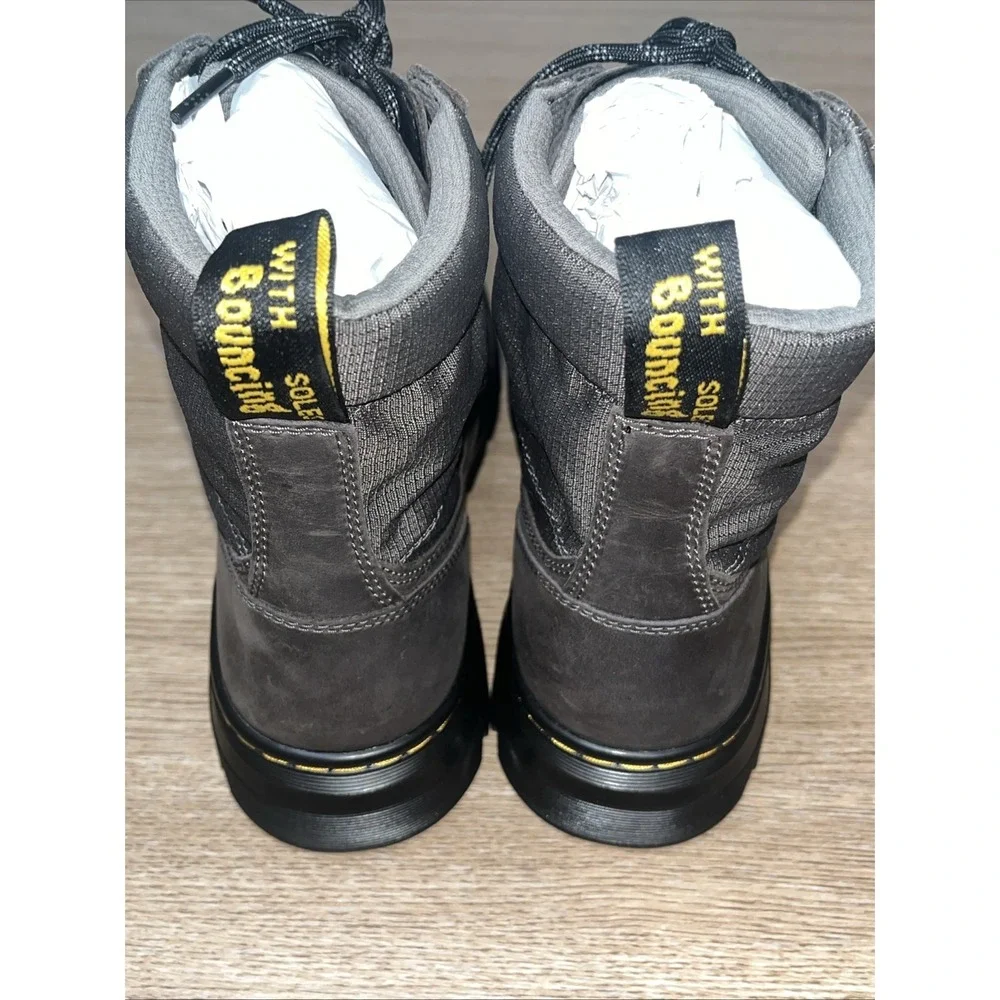 Dr Marten Combs Leather Jungle Zip Casual Combat Boots Gunmetal Men 11 Woman 12